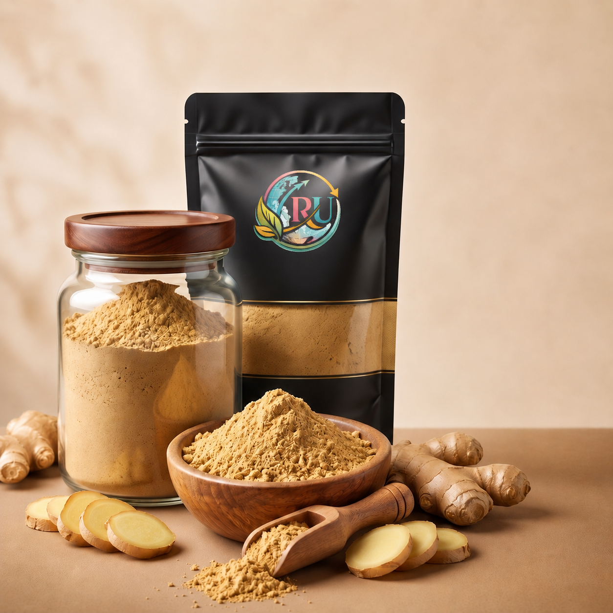 Home ginger powder