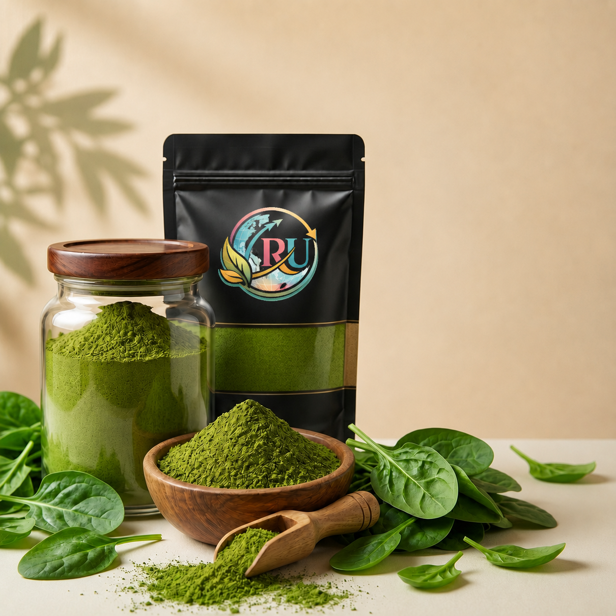 Home spinach powder